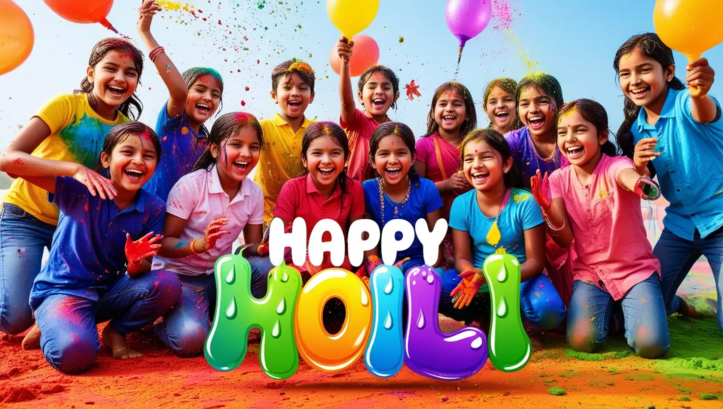 Happy Holi Calligraphy Hd Image Download